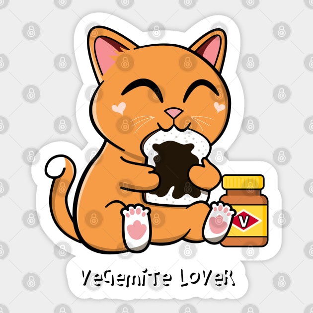 Vegemite Cat Sticker by leBoosh-Designs